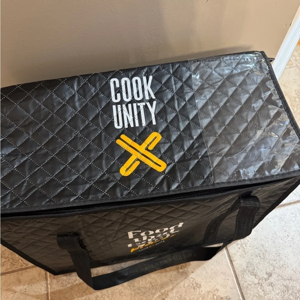 Cook Unity Black Insulated Food Storage Large Cooler Bag